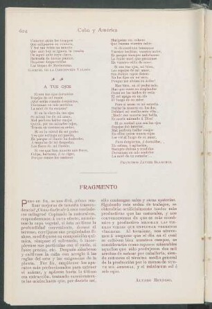 A tus ojos. [Poesía]