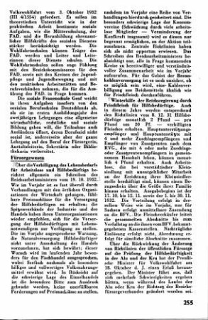 Verbilligung des Lebensbedarfs für Arbeitslose und Hilfsbedürftige [Fürsorgewesen]