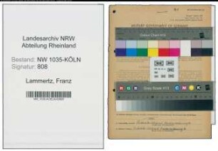 Entnazifizierung Franz Lammertz , geb. 09.10.1900 ()