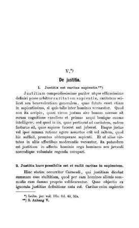 V. De justitia