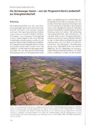 Die Schleswiger Geest - von der Programm-Nord-Landschaft zur Energielandschaft