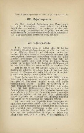 XLIV. Schulden-Konto