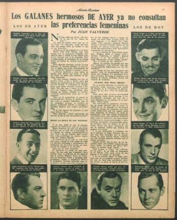 Los galanes hermosos de ayer ya no consultan las preferencias femeninas