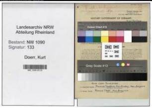 Entnazifizierung Kurt Doerr , geb. 13.10.1895 (Arzt)