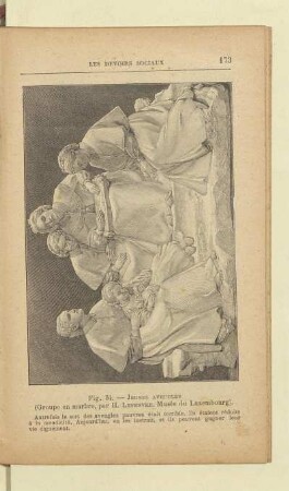 Jeunes aveugles (Groupe en marbre, par H. Lefebvre. Musée du Luxembourg)