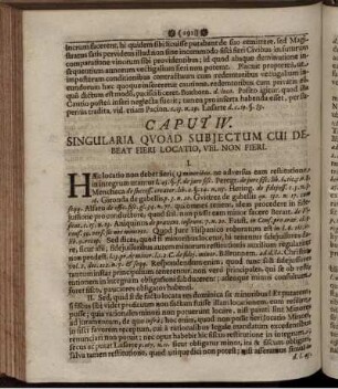 Caput IV. Singularia Quoad Subiectum Cui Debeat Fieri Locatio, Vel Non Fieri