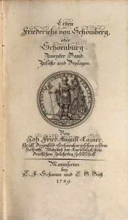 Leben Friederichs von Schomberg, oder Schoenburg, 2. Zusätze und Beylagen