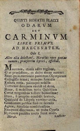 Quinti Horatii Flacci opera