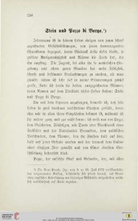 Stein und Pozzo di Borgo