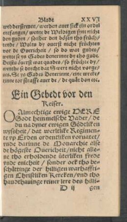 Ein Gebedt vor den Keiser.