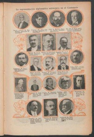 La representación diplomática extranjera en el Centenario