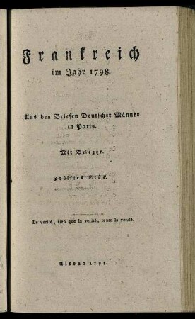 1798,3: Frankreich im Jahr 1798