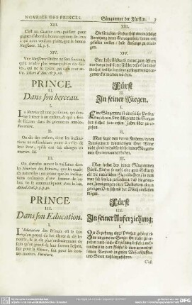 Prince. II. Dans son berceau