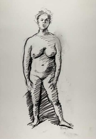 Ohne Titel (weiblicher Akt stehend)