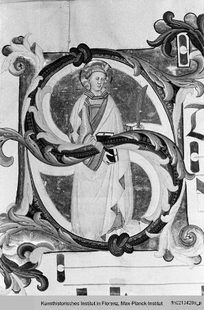 Antiphonar T : Historisierte Initiale S: Heiliger Märtyrer