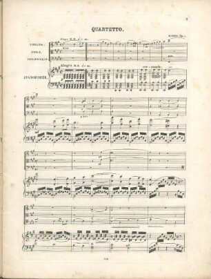 Quartetto. Violino, Viola, Violoncello, Pianoforte