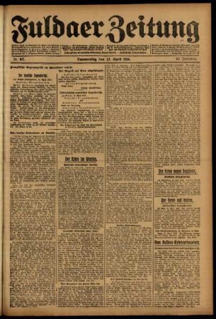 Ausgabe vom Donnerstag, den 13. April 1916.