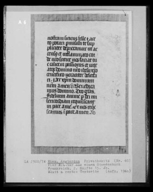 Blatt aus einem Stundenbuch