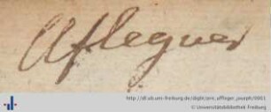 [Provenienz]: Uffleger, Joseph