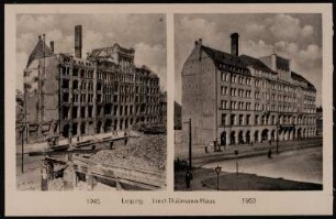 Leipzig. Ernst-Thälmann-Haus 1945, 1953