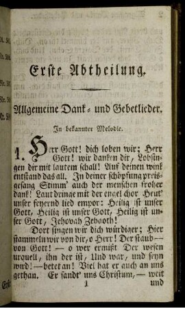 1. Danklieder.