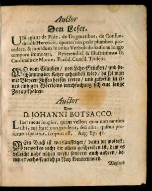 Auctor dem D. Johanni Botsacco.