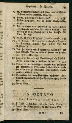In Octavo et Forma Minori