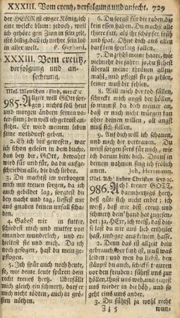 XXXIII. Vom creutz, verfolgung und anfechtung