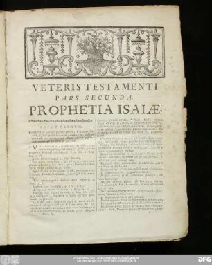 Prophetiae Isaiae.