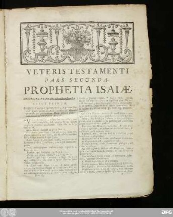 Prophetiae Isaiae.