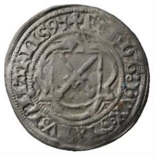 Münze, 1/2 Groschen (Schwertgroschen), 1495