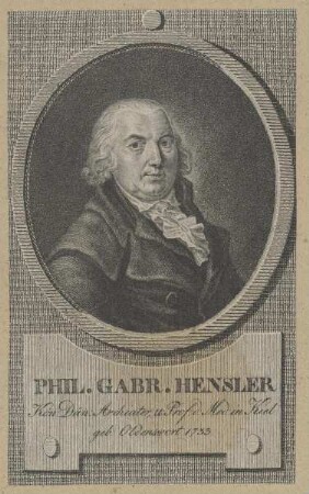 Bildnis des Phil. Gabr. Hensler