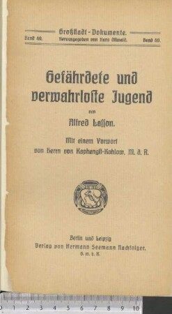 Gefährdete und verwahrloste Jugend