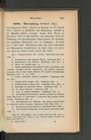 4285. Weremberg (Bernhard, Mag.)