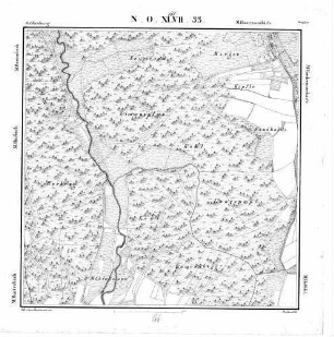 Kartenblatt NO XLVII 33 Stand 1831