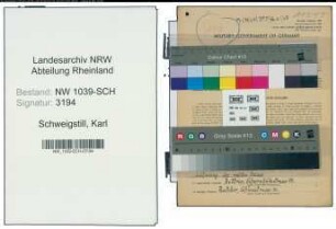Entnazifizierung Karl Schweigstill , geb. 03.09.1911 (Arbeitsamtsangestellter)