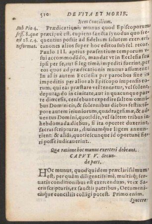 Qua ratione hoc munus exerceri debeant. Caput V. Secunda pars.