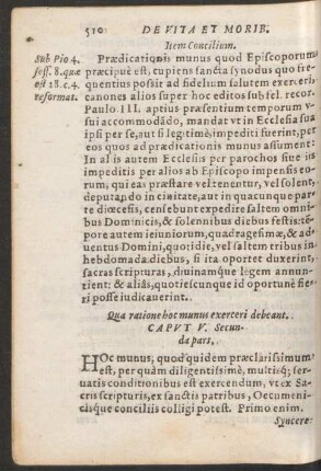 Qua ratione hoc munus exerceri debeant. Caput V. Secunda pars.