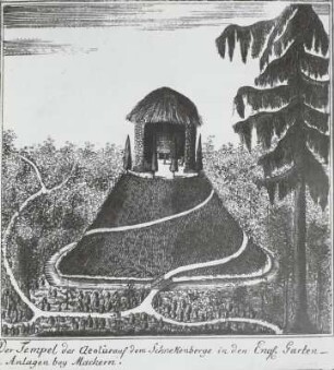Machern bei Leipzig: Englischer Garten mit Tempel des Aeolus auf dem Schneckenberge