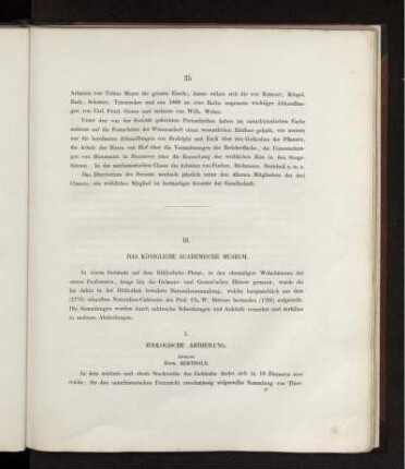 III. Das königliche academische Museum