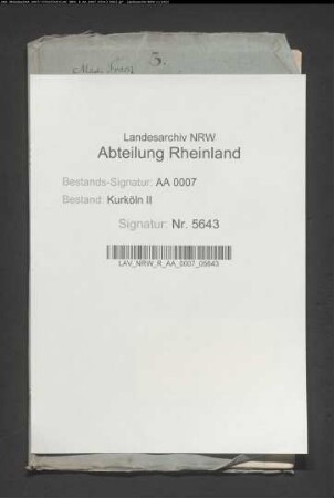 Dekretenprotokoll des kurfürstlichen Kabinetts