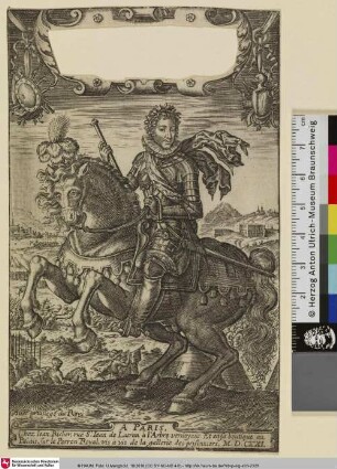 [Ludwig XIII.  als junger Mann zu Pferde]