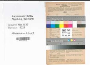Entnazifizierung Eduard Wiesemann , geb. 12.09.1899 (Polizeibeamter)