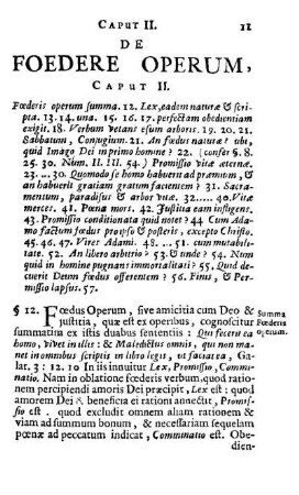 De Foedere Operum, Caput II.