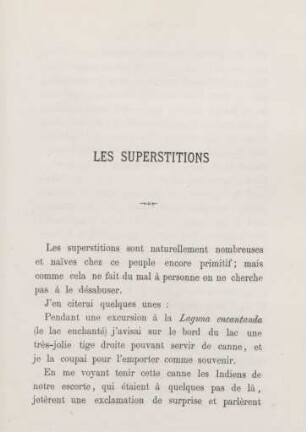Les superstitions
