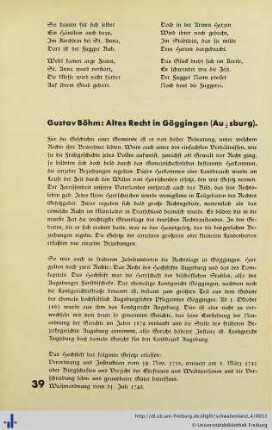 Altes Recht in Göggingen (Augsburg).
