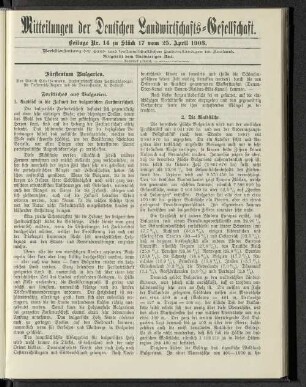 Beilage Nr. 14 zu Stück 17 vom 25. April 1903.