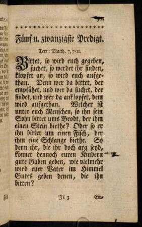 501-519, Fuenf und zwanzigste Predigt