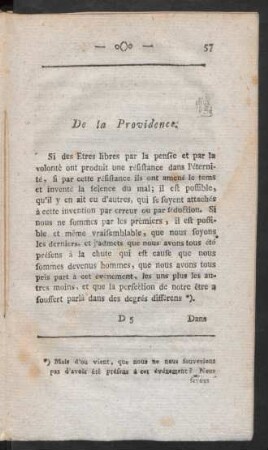 De la Providence