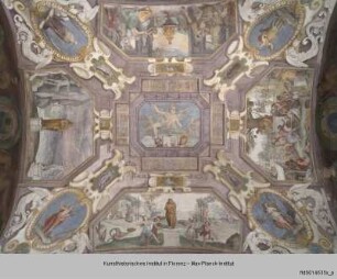 Allegorie der Zeit mit Jahreszeiten und Tageszeiten, Genreszenen und Landschaftsdarstellungen : Deckenfresken der Sala Terrena